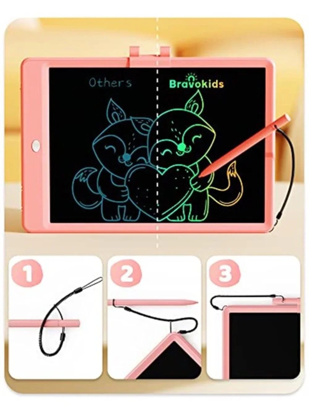 10 Inch LCD Writing Tablet for 3-8 Year Olds - Electronic Drawing Pad